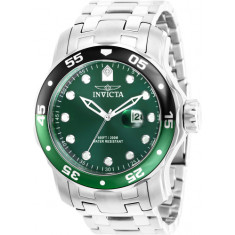 Invicta Men's 39093 Pro Diver Quartz 3 Hand Green Dial Watch
