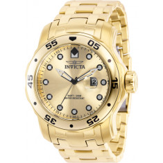 Invicta Men's 39087 Pro Diver Quartz 3 Hand Gold Dial Watch