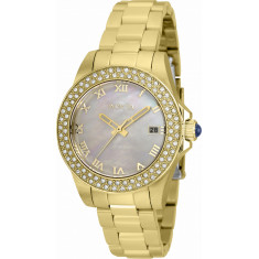 Invicta Women's 36073 Angel Quartz 3 Hand White Dial Watch