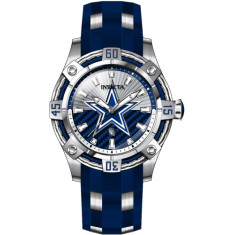 Invicta Men's 43323 NFL Dallas Cowboys Quartz 3 Hand Blue, White, Silver Dial Watch