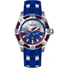 Invicta Men's 42074 NFL Buffalo Bills Quartz 3 Hand Blue, Silver, Red Dial Watch