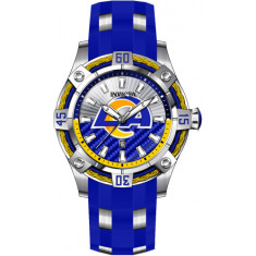 Invicta Men's 43324 NFL Los Angeles Rams Quartz 3 Hand Blue, Silver, Orange, Yellow Dial Watch