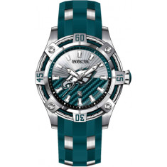 Invicta Men's 42060 NFL Philadelphia Eagles Quartz 3 Hand White, Silver, Green Dial Watch