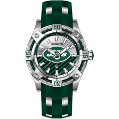 Invicta Men's 43325 NFL New York Jets Quartz 3 Hand White, Silver, Green Dial Watch