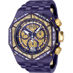 Invicta Men's 38926 Carbon Hawk Quartz Chronograph Gold, Purple Dial Watch