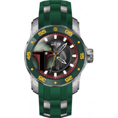Invicta Men's 39541 Star Wars Quartz 3 Hand Black, Gunmetal, Green, Yellow, Red Dial Watch