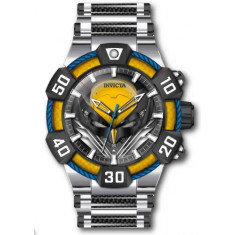 Invicta Men's 41154 Marvel Quartz Multifunction Black, Yellow, Silver Dial Watch