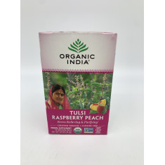 Chá Tulsi Raspberry Peach Herbal - Organic India