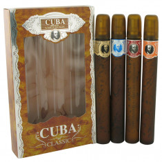 Gift Set - Cuba Variety Set includes All Four 115 oz Sprays, Cuba Red, Cuba Blue, Cuba Gold and Cuba Orange Masculino - Fragluxe