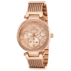 Invicta Women's 28920 Angel  Quartz Chronograph Rose Gold Dial Watch