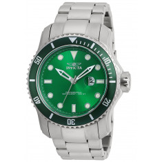 Invicta Men's 20096 Pro Diver Quartz 3 Hand Green Dial Watch