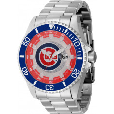 Invicta Men's 43458 MLB Chicago Cubs Quartz Multifunction Red, Silver, White, Blue Dial Watch