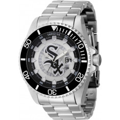 Invicta Men's 43459 MLB Chicago White Sox Quartz Multifunction Silver, White, Black Dial Watch