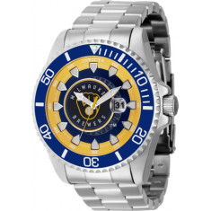 Invicta Men's 43469 MLB Milwaukee Brewers Quartz Multifunction Yellow, Silver, White, Blue Dial Watch