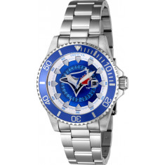 Invicta Men's 43482 MLB Toronto Blue Jays Quartz Multifunction Red, Silver, White, Blue Dial Watch