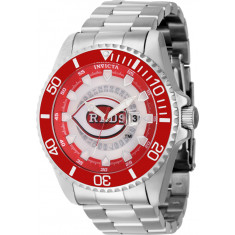 Invicta Men's 43460 MLB Cincinnati Reds Quartz Multifunction Red, Silver, White, Black Dial Watch