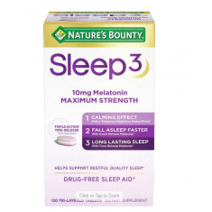 Nature's Bounty Sleep3 10mg. Melatonin (Val: 05/2024+)