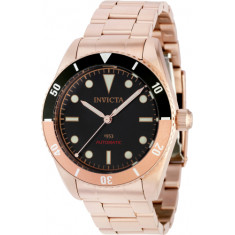 Invicta Men's 40490 Pro Diver Automatic 3 Hand Black Dial Watch