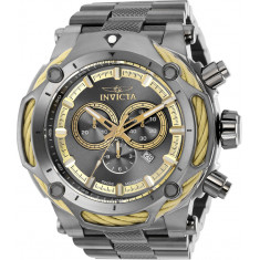 Invicta Men's 37034 Bolt Quartz Chronograph Charcoal, Khaki Dial Watch