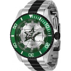 Invicta Men's 42249 NHL Dallas Stars Quartz Green, Silver, White Dial Color
