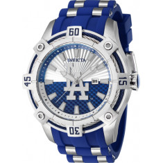 Invicta Men's 43272 MLB Los Angeles Dodgers Quartz Multifunction Blue, White, Silver Dial Watch