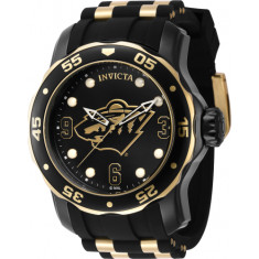 Invicta Men's 42317 NHL Quartz 3 Hand Black, White, Gold Dial Watch