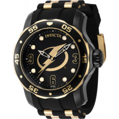 Invicta Men's 42319 NHL Tampa Bay Lightning Quartz 3 Hand Black, White, Gold Dial Watch