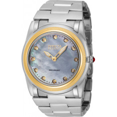 Invicta Women's 41089 Reserve Quartz 3 Hand Platinum Dial Watch