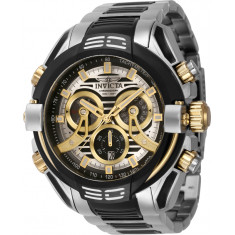 Invicta Men's 37525 Mammoth Quartz Chronograph Silver, Gold, Black Dial Watch