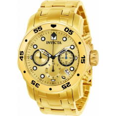 Invicta Men's 21924 Pro Diver Quartz Multifunction Gold Dial Watch