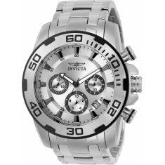 Invicta Men's 22317 Pro Diver Scuba Quartz Chronograph Silver Dial Watch