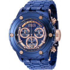 invicta Men's 39849 Reserve Quartz Chronograph Dark Blue, Rose Gold Dial Watch