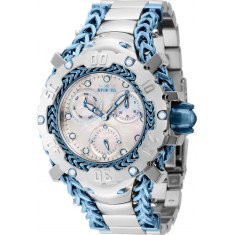 invicta Women's 41111 Gladiator Quartz Chronograph Light Blue, Silver, White Dial Watch