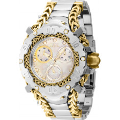 invicta Women's 41100 Gladiator Quartz Chronograph Gold, Silver, White Dial Watch