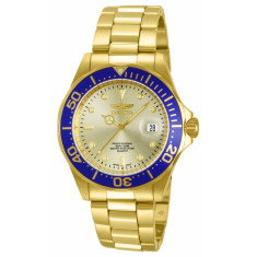 Invicta Men's 14124 Pro Diver Quartz 3 Hand Gold Dial Watch