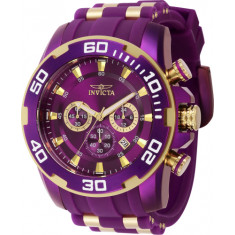 Invicta Men's 40717 Pro Diver Quartz Chronograph Purple Dial Watch