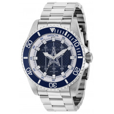 Invicta Men's 36923 NFL Dallas Cowboys Quartz 3 Hand Blue, White Dial Watch