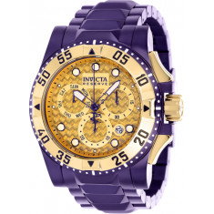 Invicta Men's 38337 Reserve Quartz Chronograph Gold, Purple Dial Watch