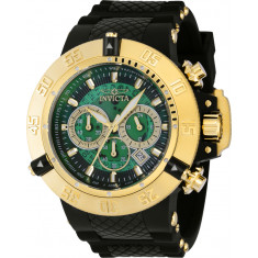 Invicta Men's 38999 Subaqua Quartz Chronograph Gold, Green Dial Watch