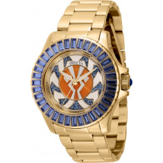 Invicta Women's 43759 Star Wars Quartz 3 Hand Steel, Orange, Blue Dial Watch
