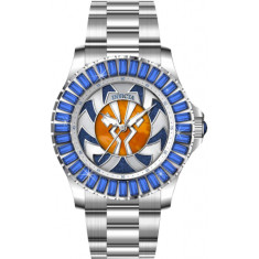 Invicta Women's 37346 Star Wars Quartz 3 Hand Steel, Orange, Blue Dial Watch