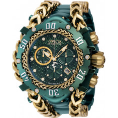 Invicta Men's 43943 Gladiator Quartz Chronograph Green, Gold Dial Watch