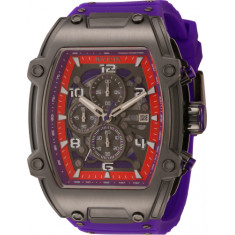 Invicta Men's 42355 S1 Rally Quartz Chronograph Gunmetal, Purple Dial Watch