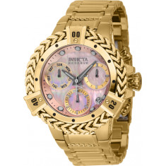 Invicta Women's 42621 Reserve Quartz Chronograph Pink, Gold Dial Watch