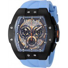 Invicta Men's 44414 JM Correa Quartz Multifunction Light Blue, Transparent Dial Watch