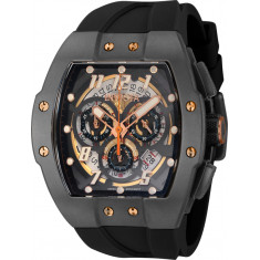 Invicta Men's 44410 JM Correa  Quartz Multifunction Black, Transparent Dial Watch