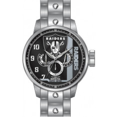 Invicta Men's 45126 NFL Las Vegas Raiders Quartz Chronograph Black, Grey Dial Watch