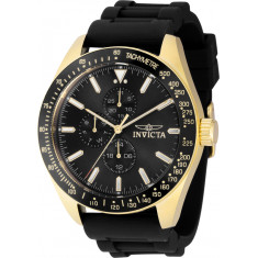 Invicta Men's 38404 Aviator Quartz Multifunction Black Dial Watch