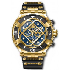 Invicta Men's 37178 Pro Diver Quartz Chronograph Blue, Gold Dial Watch