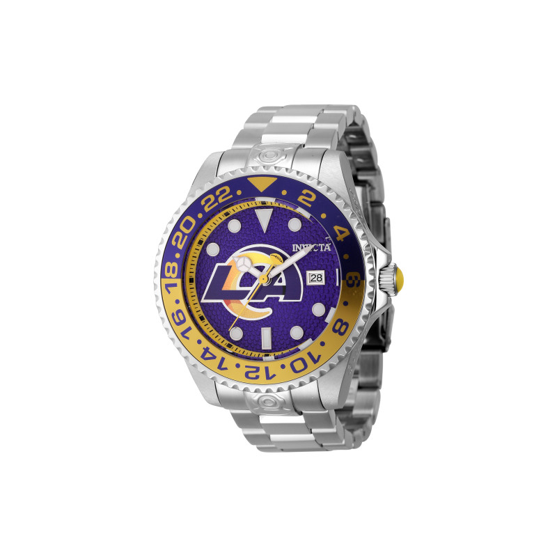 Invicta NFL Los Angeles Rams Quartz Silver Dial Men's Watch 43324  886678574896 - Watches, NFL - Jomashop